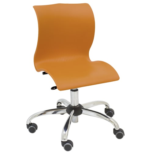 silla-oficina-plastico-naranja