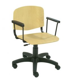 silla giratoria de madera Iso