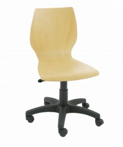 silla giratoria de madera Calipso