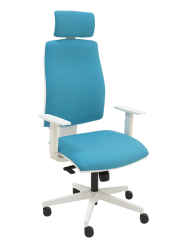 silla-giratoria-blanca-ergonomica-Job-blanco-color-turquesa