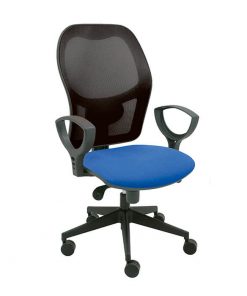 silla-giratoria-modelo-Q3-con-respaldo-malla-negra-y-asiento-tapizado-azul-La-Silla-de-Claudia