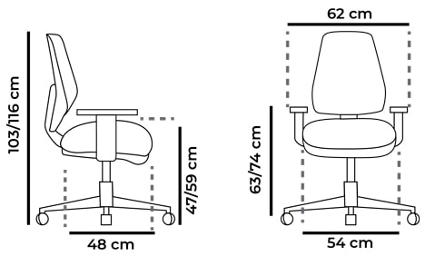 medidas-silla-ordenador-blanca-Hexa