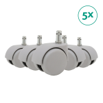 Ruedas grises silla giratoria 11/50mm