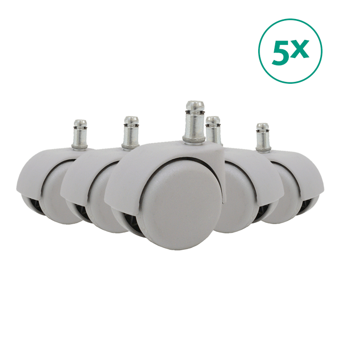 Ruedas grises silla giratoria 11/50mm