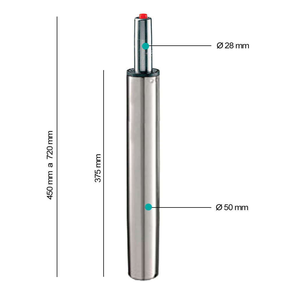 Pistón gas elevador para taburete