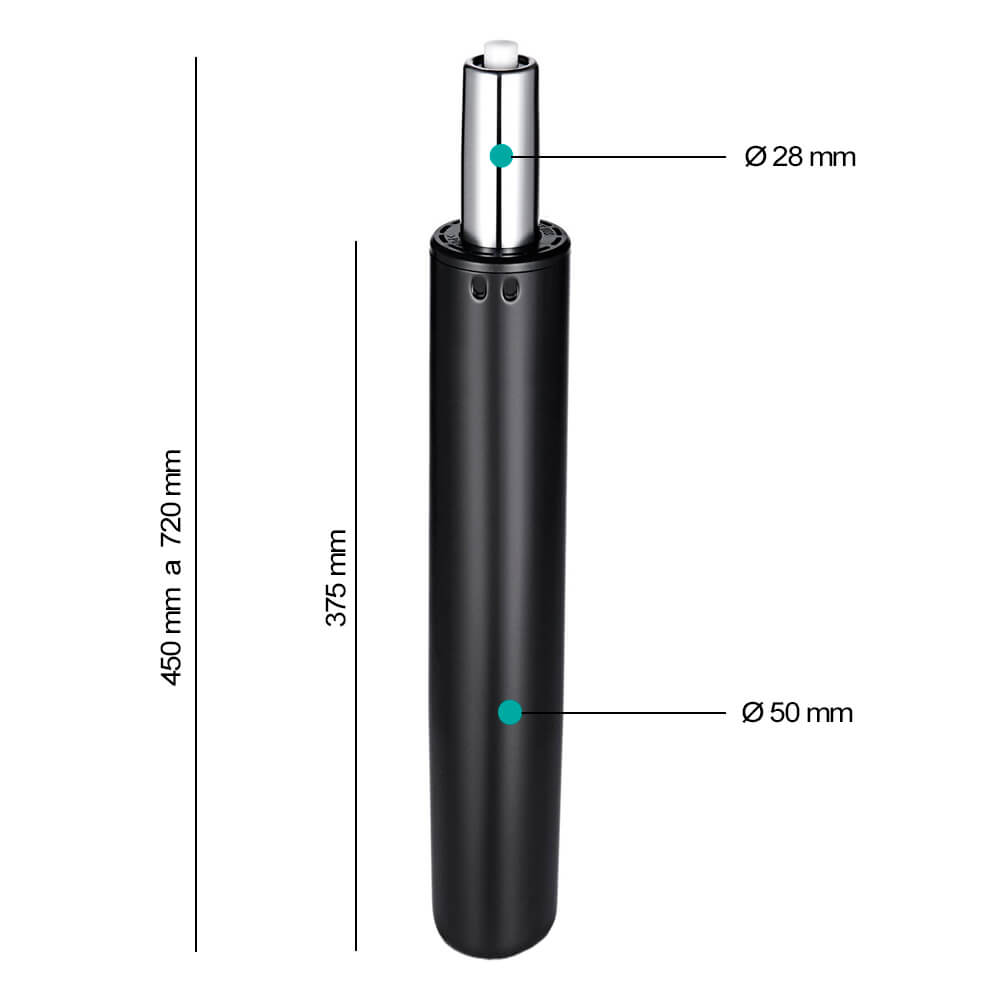 Pistón gas elevador para taburete