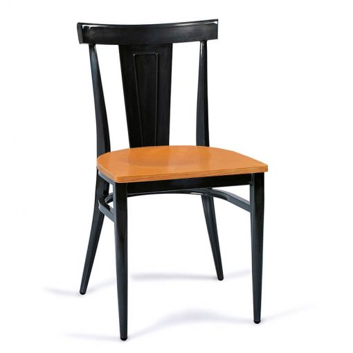 DAKOTA-silla-acero-negro-envejecido-asiento-madera-laminado
