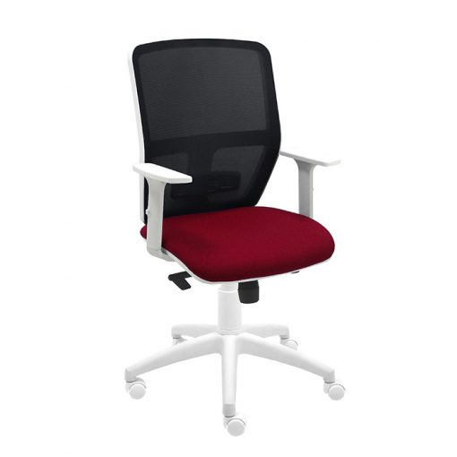 silla-ergonomica-keempat-blanco-malla-negra-asiento-burdeos-con-brazos-1