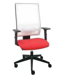 silla-giratoria-oficina-passion-malla-blanca-asiento-bali-rojo