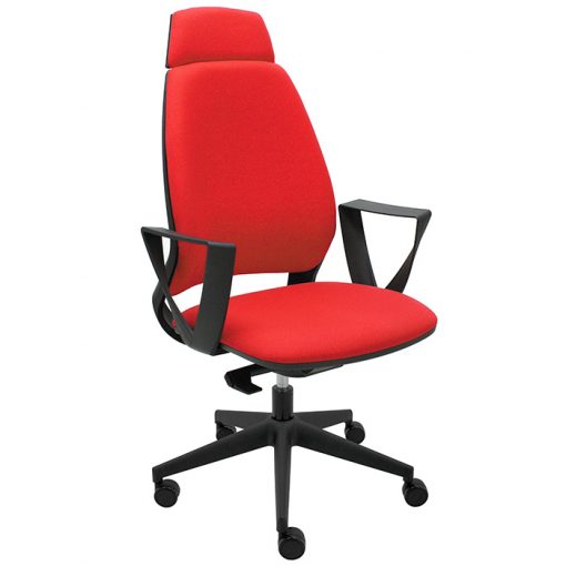 silla-ergonomica-oficina-4U-tapizada-con-brazos-rectos