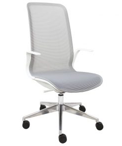 silla para directivos blanca con base de aluminio Marilyn