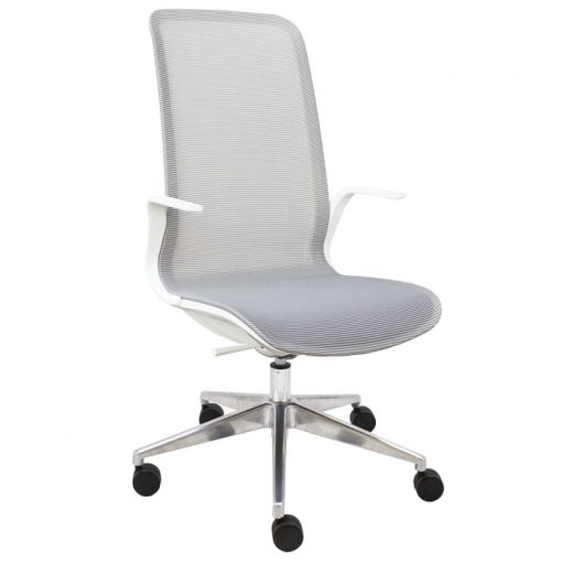 silla para directivos blanca con base de aluminio Marilyn