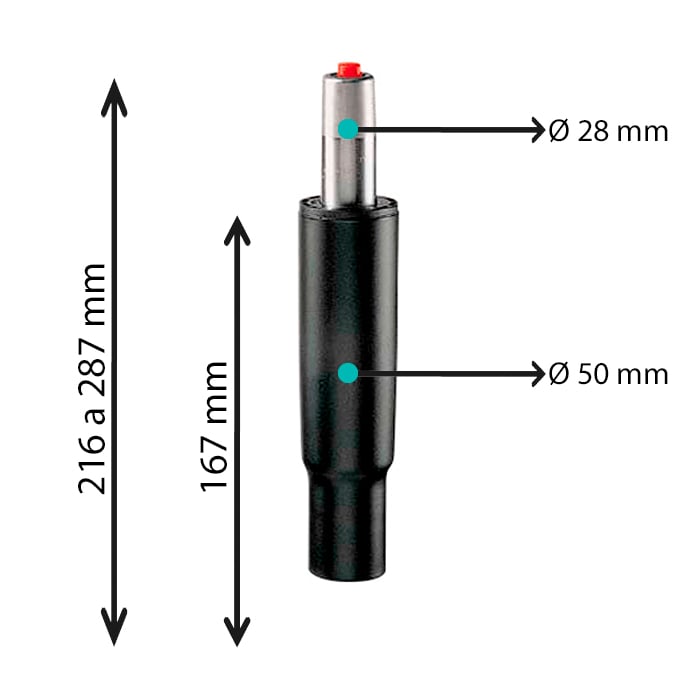 Pistón elevador supercorto