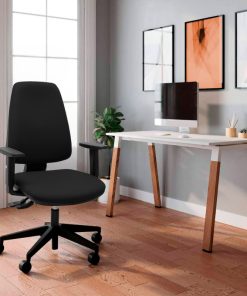 silla de oficina ergonomica negra
