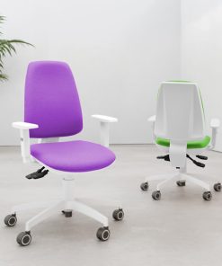 silla de oficina ergonomica blanca