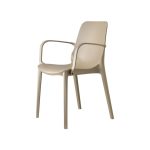 Silla de jardín apilable Ginevra con reposabrazos