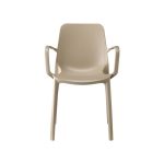 Silla de jardín apilable Ginevra con reposabrazos
