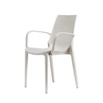 Silla de jardín apilable Lucrezia con reposabrazos