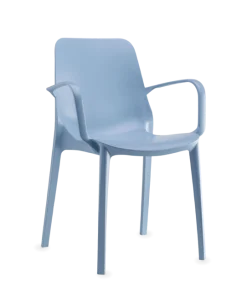 Silla de jardín apilable Ginevra con reposabrazos