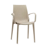 Silla de jardín apilable Lucrezia con reposabrazos