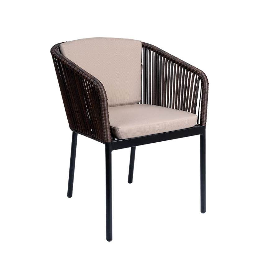 Silla de exterior con cuerdas Cannes