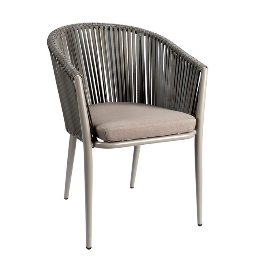 Silla de exterior con cuerdas Pravia